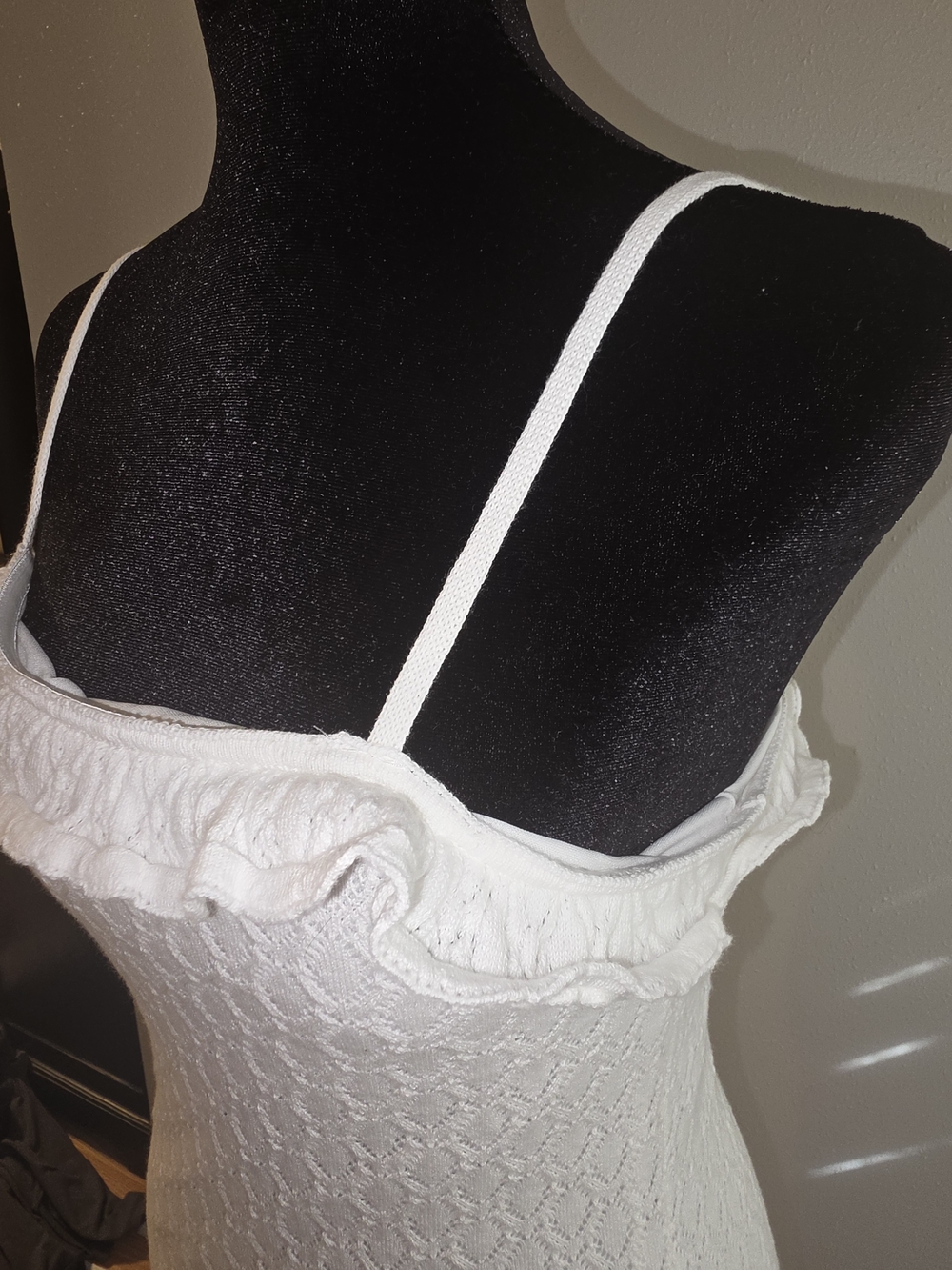 White Ruffle Dress Cardigan Set - Picture 7 of 10